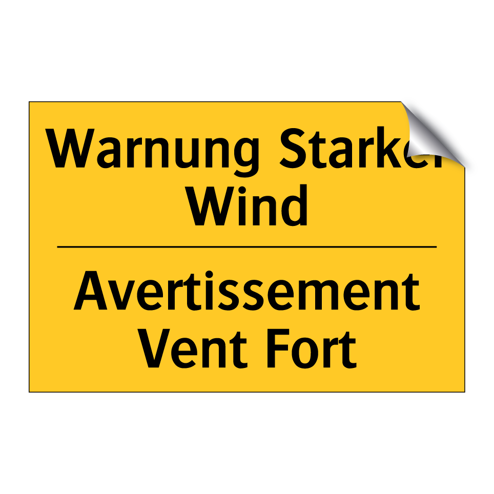 Warnung Starker Wind - Avertissement Vent Fort