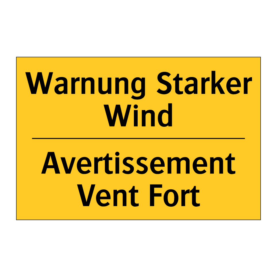 Warnung Starker Wind - Avertissement Vent Fort