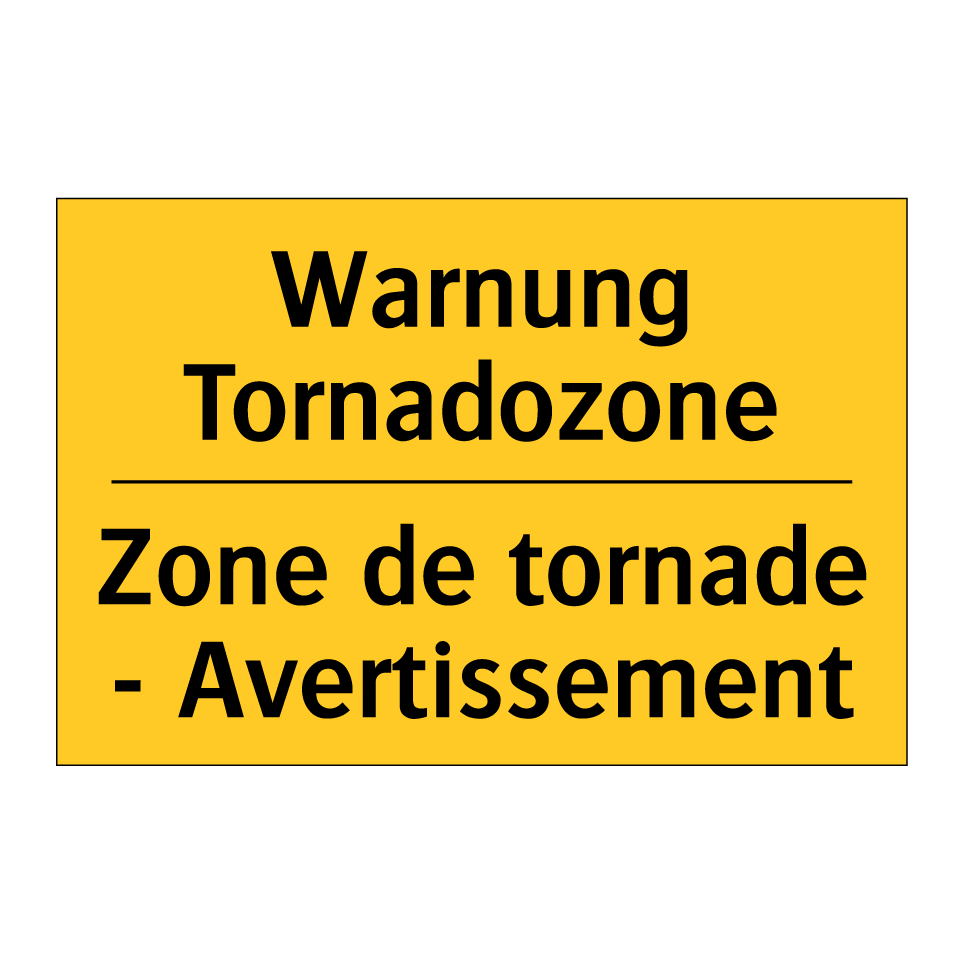 Warnung Tornadozone - Zone de tornade - Avertissement /.../