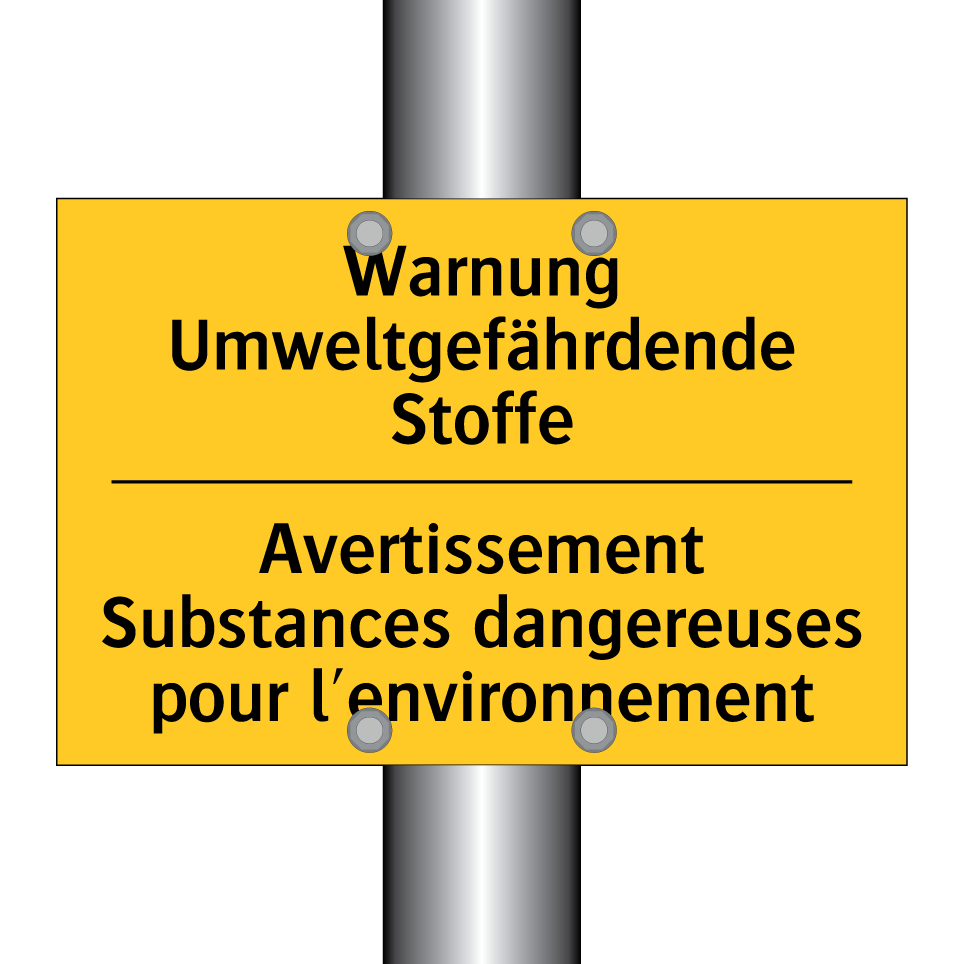 Warnung Umweltgefährdende Stoffe /.../ - Avertissement Substances dangereuses  /.../
