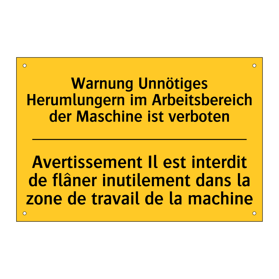 Warnung Unnötiges Herumlungern  /.../ - Avertissement Il est interdit  /.../