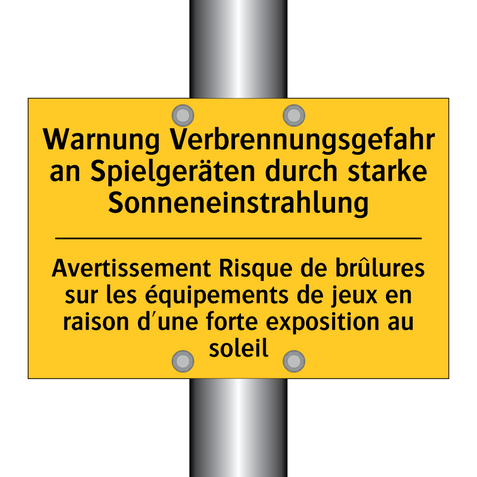 Warnung Verbrennungsgefahr an  /.../ - Avertissement Risque de brûlures  /.../