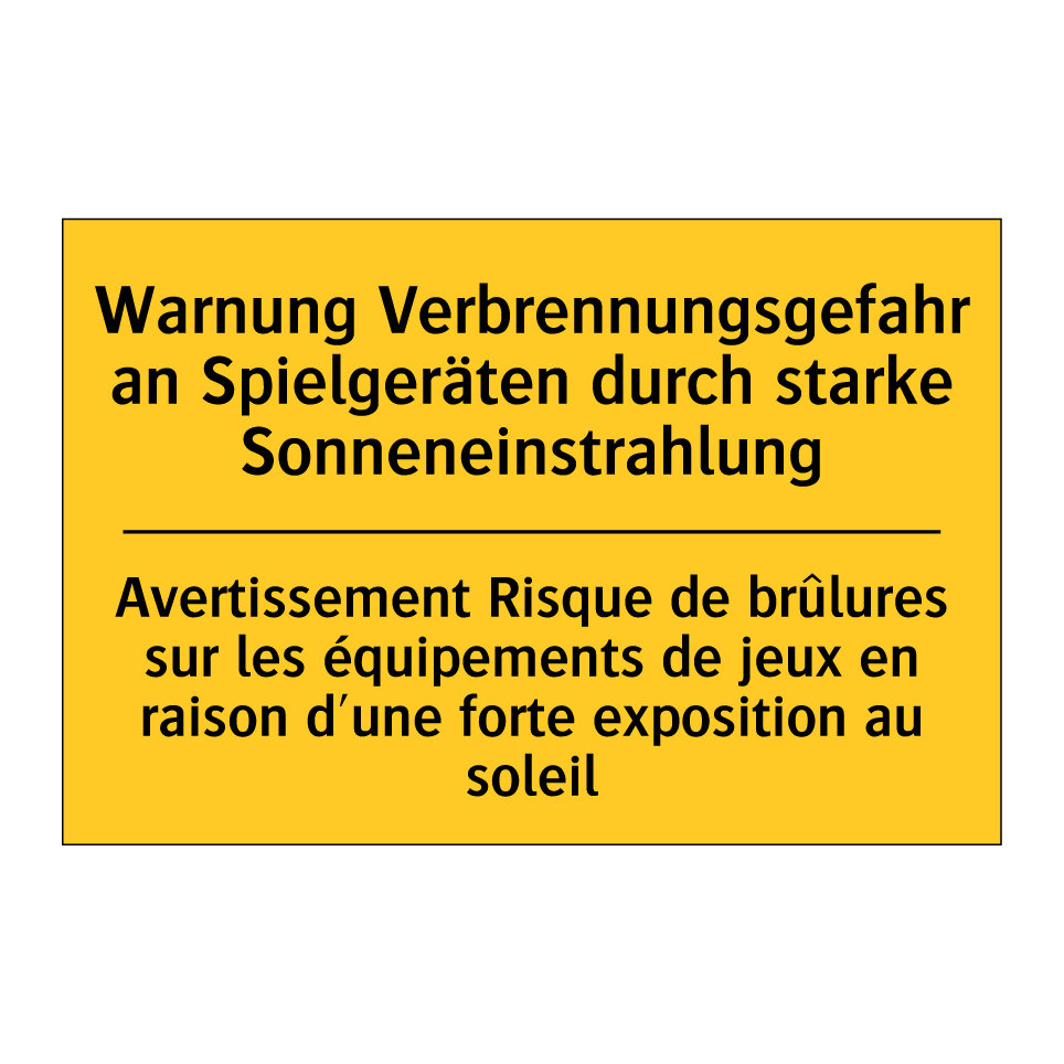 Warnung Verbrennungsgefahr an  /.../ - Avertissement Risque de brûlures  /.../