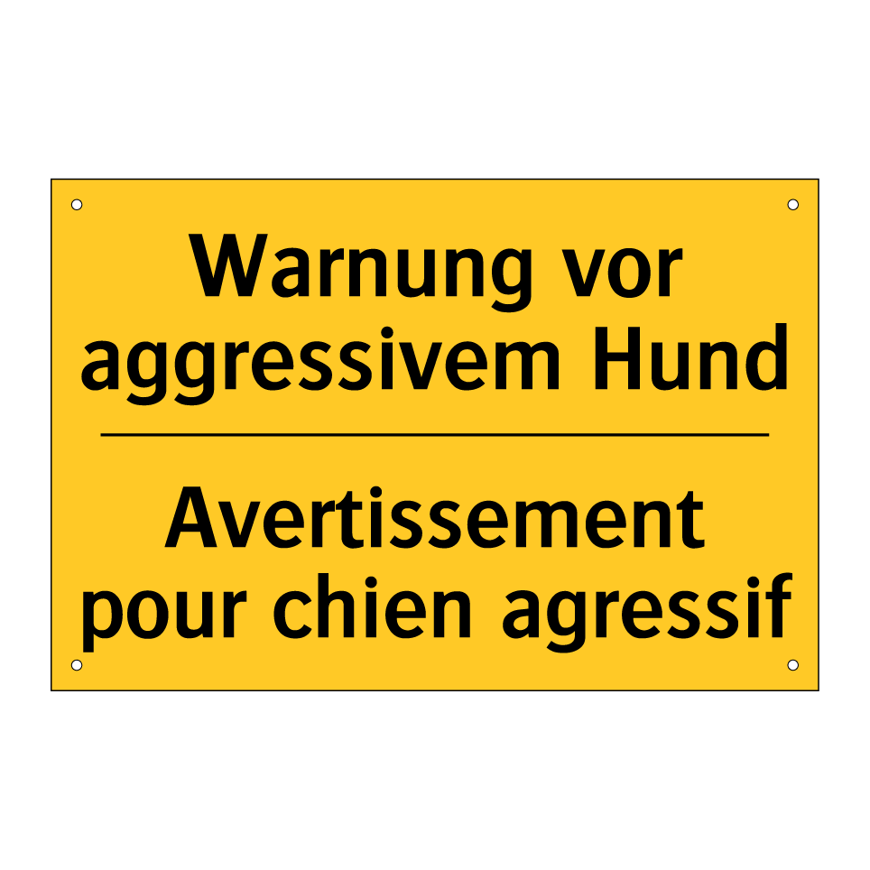 Warnung vor aggressivem Hund - Avertissement pour chien agressif /.../