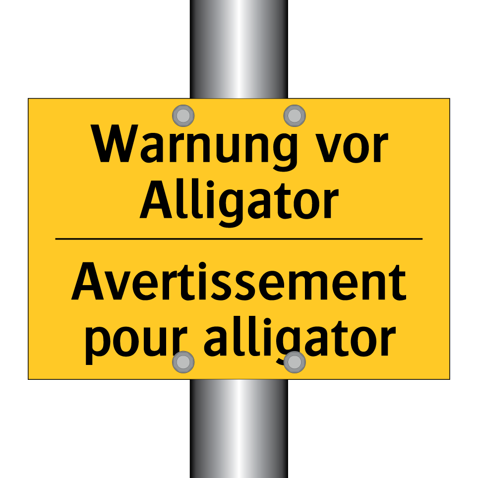 Warnung vor Alligator - Avertissement pour alligator