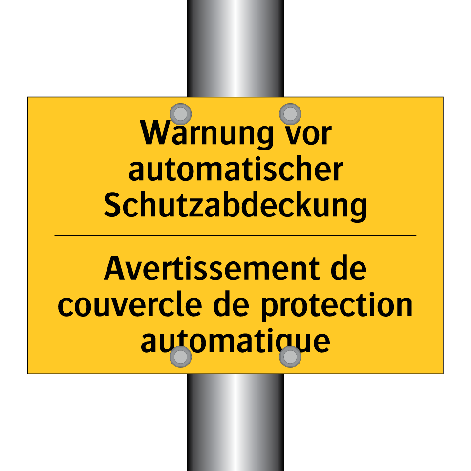 Warnung vor automatischer Schutzabdeckung /.../ - Avertissement de couvercle de  /.../