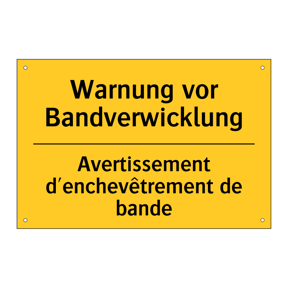 Warnung vor Bandverwicklung - Avertissement d'enchevêtrement  /.../