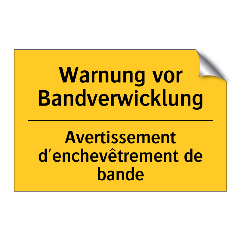 Warnung vor Bandverwicklung - Avertissement d'enchevêtrement  /.../