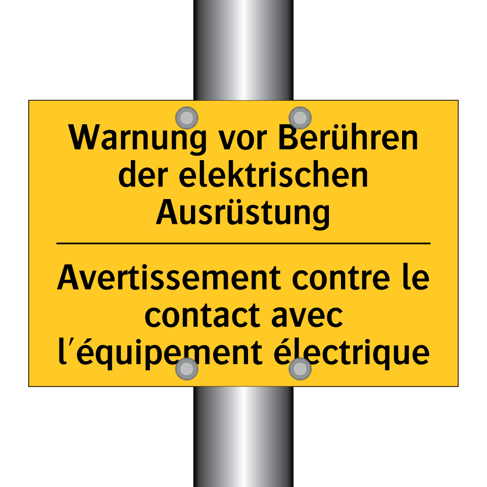 Warnung vor Berühren der elektrischen  /.../ - Avertissement contre le contact  /.../