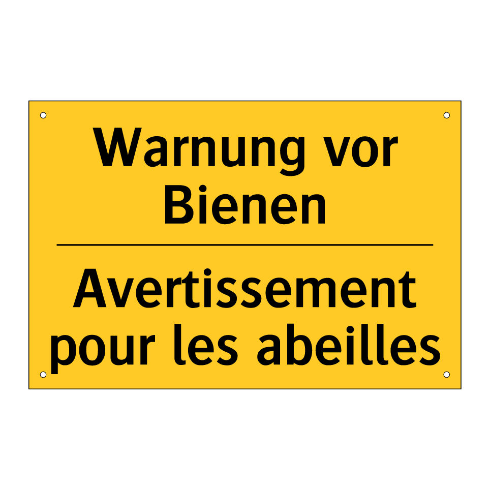Warnung vor Bienen - Avertissement pour les abeilles /.../