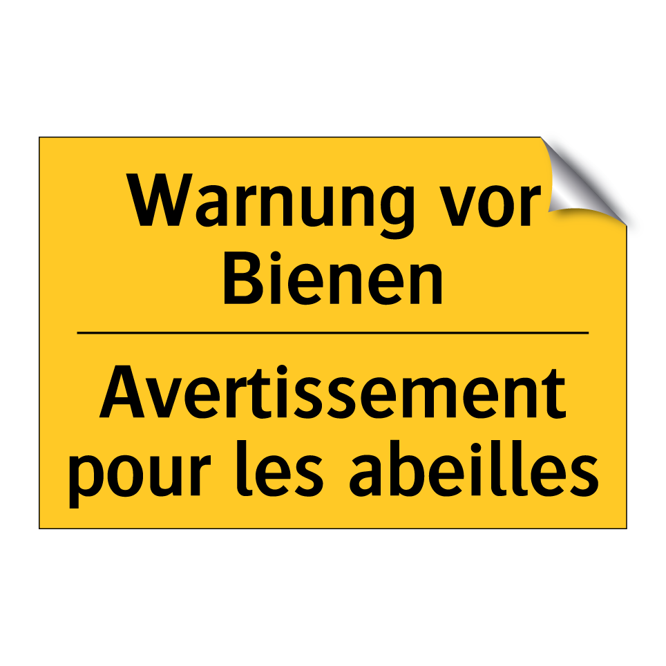 Warnung vor Bienen - Avertissement pour les abeilles /.../