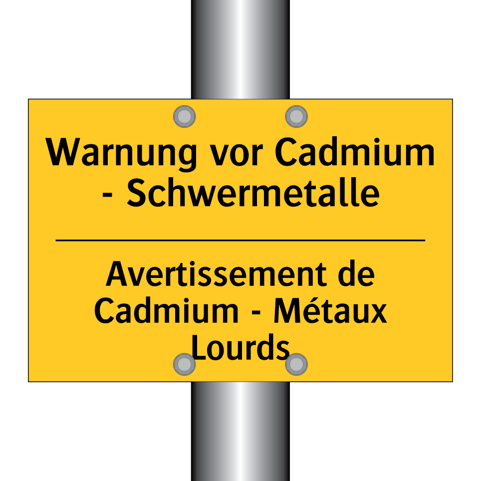 Warnung vor Cadmium - Schwermetalle /.../ - Avertissement de Cadmium - Métaux  /.../