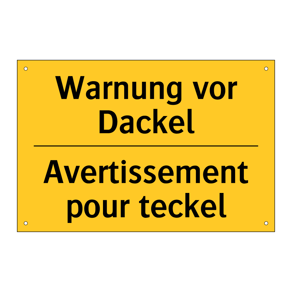Warnung vor Dackel - Avertissement pour teckel