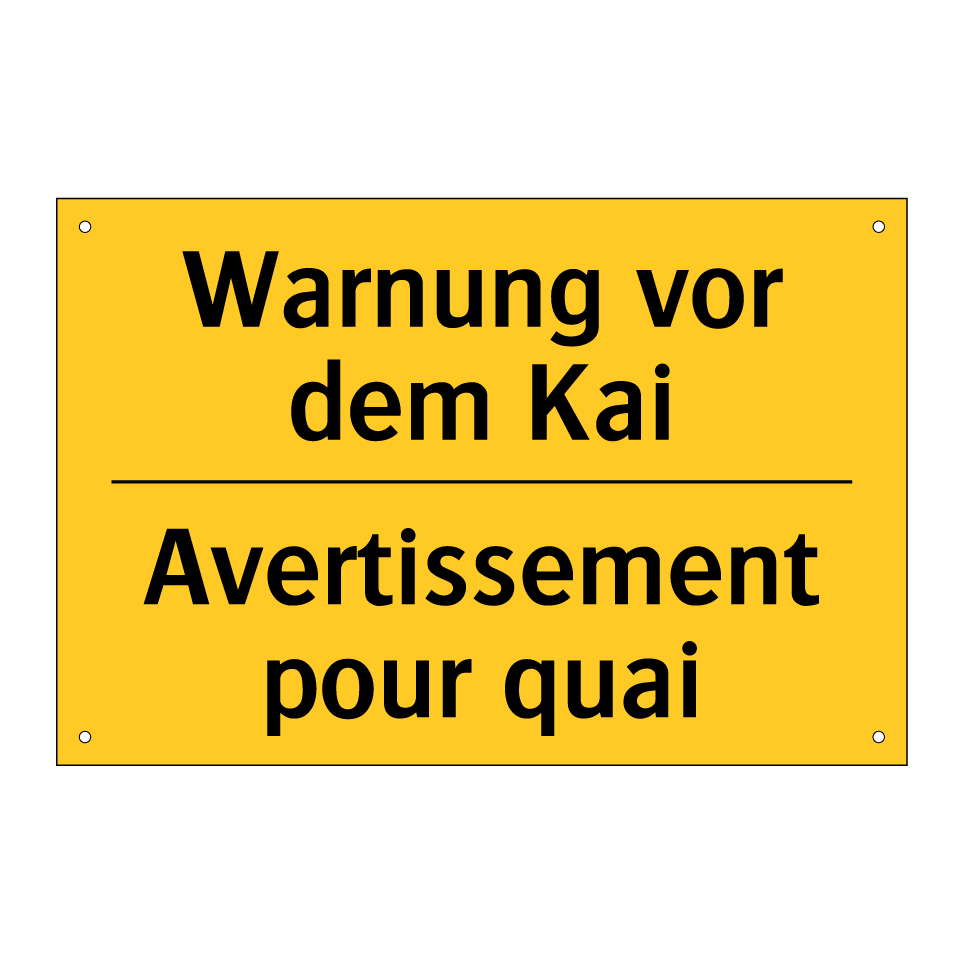 Warnung vor dem Kai - Avertissement pour quai