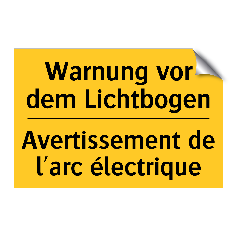 Warnung vor dem Lichtbogen - Avertissement de l'arc électrique /.../