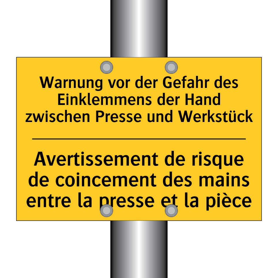 Warnung vor der Gefahr des Einklemmens  /.../ - Avertissement de risque de coincement  /.../
