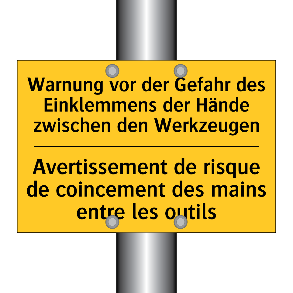 Warnung vor der Gefahr des Einklemmens  /.../ - Avertissement de risque de coincement  /.../