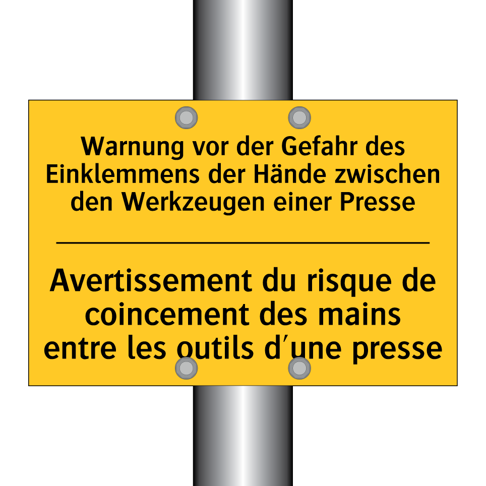 Warnung vor der Gefahr des Einklemmens  /.../ - Avertissement du risque de coincement  /.../