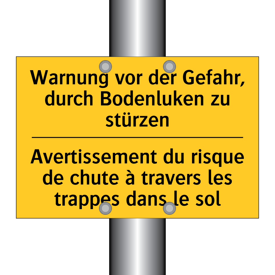 Warnung vor der Gefahr, durch  /.../ - Avertissement du risque de chute  /.../