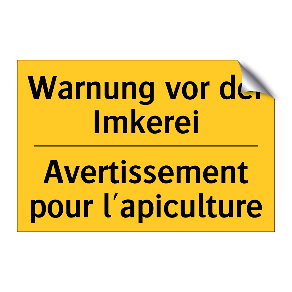 Warnung vor der Imkerei - Avertissement pour l'apiculture /.../