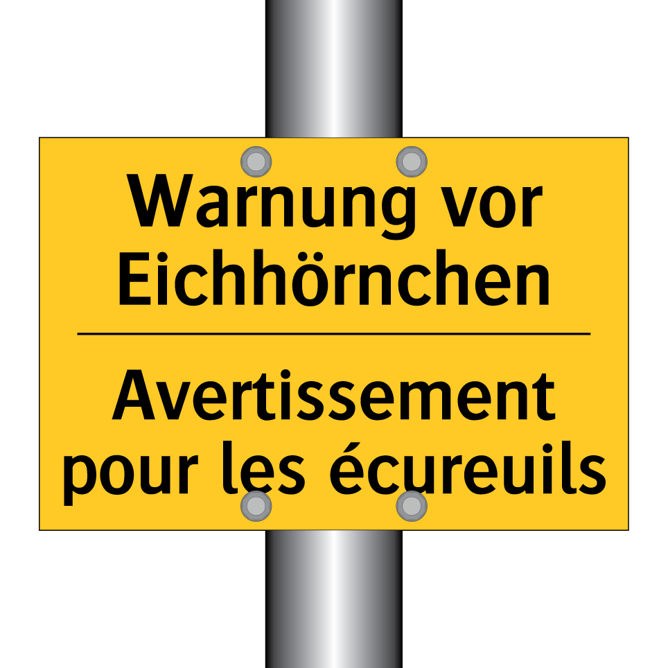 Warnung vor Eichhörnchen - Avertissement pour les écureuils /.../