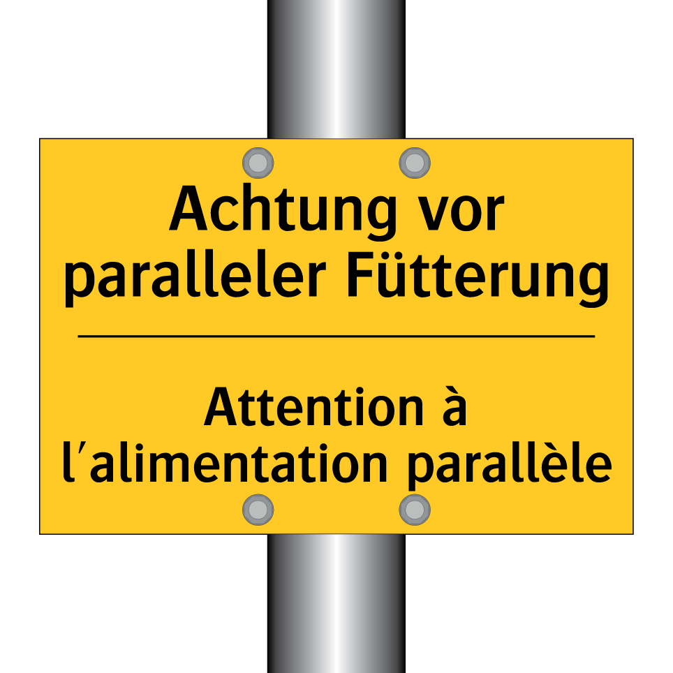 Achtung vor paralleler Fütterung /.../ - Attention à l'alimentation parallèle /.../