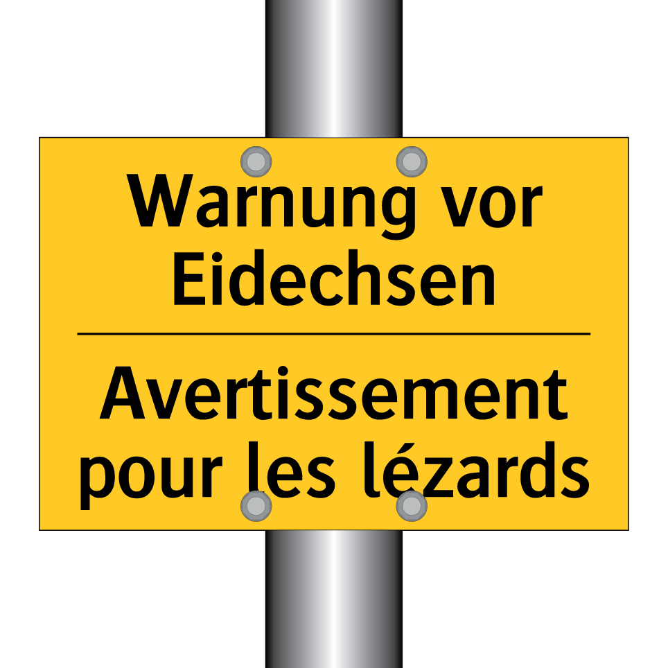 Warnung vor Eidechsen - Avertissement pour les lézards