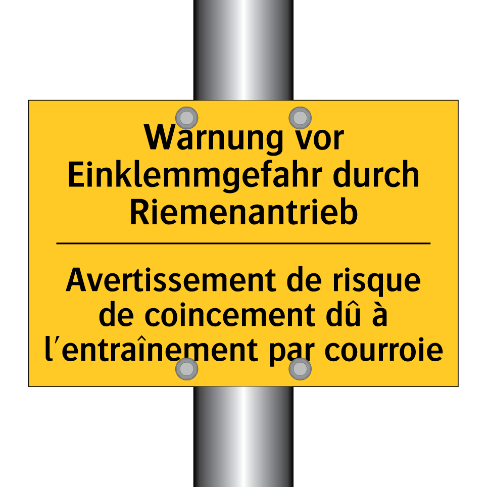 Warnung vor Einklemmgefahr durch  /.../ - Avertissement de risque de coincement  /.../