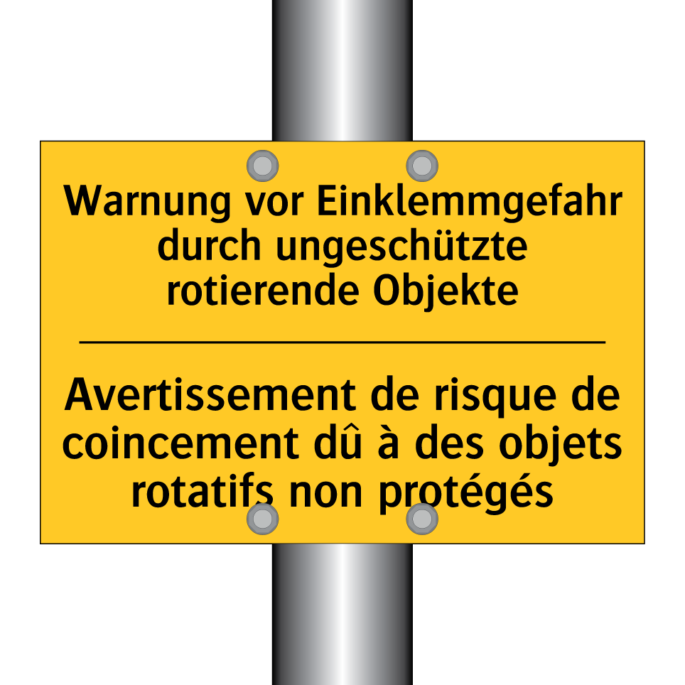 Warnung vor Einklemmgefahr durch  /.../ - Avertissement de risque de coincement  /.../