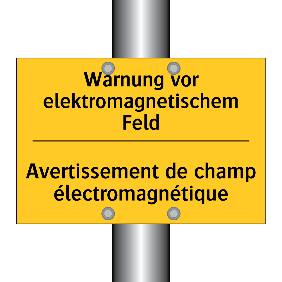 Warnung vor elektromagnetischem  /.../ - Avertissement de champ électromagnétique /.../