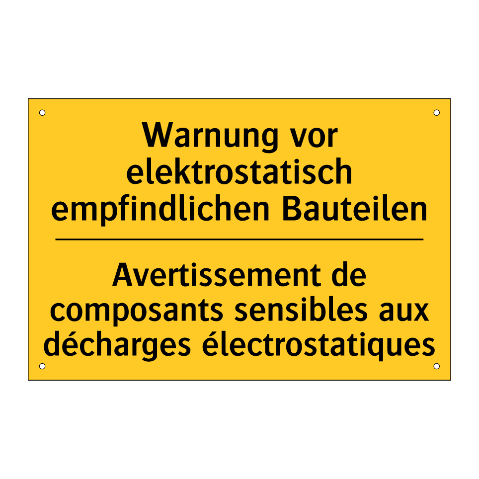 Warnung vor elektrostatisch empfindlichen  /.../ - Avertissement de composants sensibles  /.../