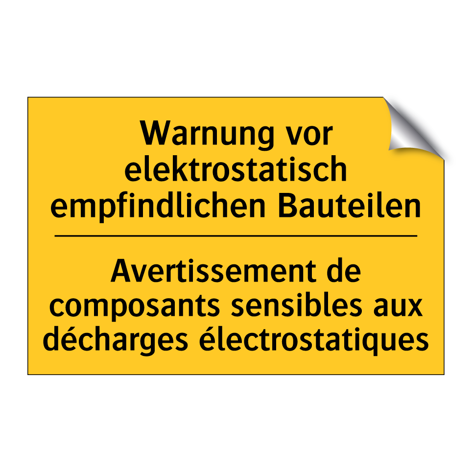 Warnung vor elektrostatisch empfindlichen  /.../ - Avertissement de composants sensibles  /.../