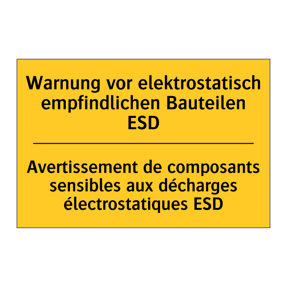 Warnung vor elektrostatisch empfindlichen  /.../ - Avertissement de composants sensibles  /.../