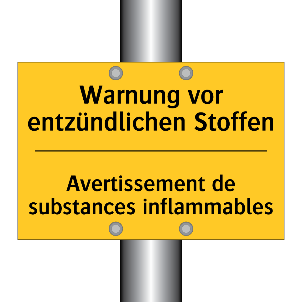 Warnung vor entzündlichen Stoffen /.../ - Avertissement de substances inflammables /.../