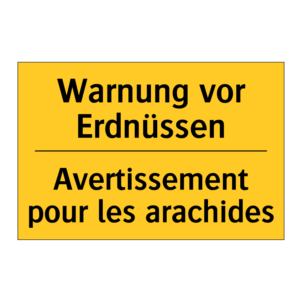 Warnung vor Erdnüssen - Avertissement pour les arachides /.../
