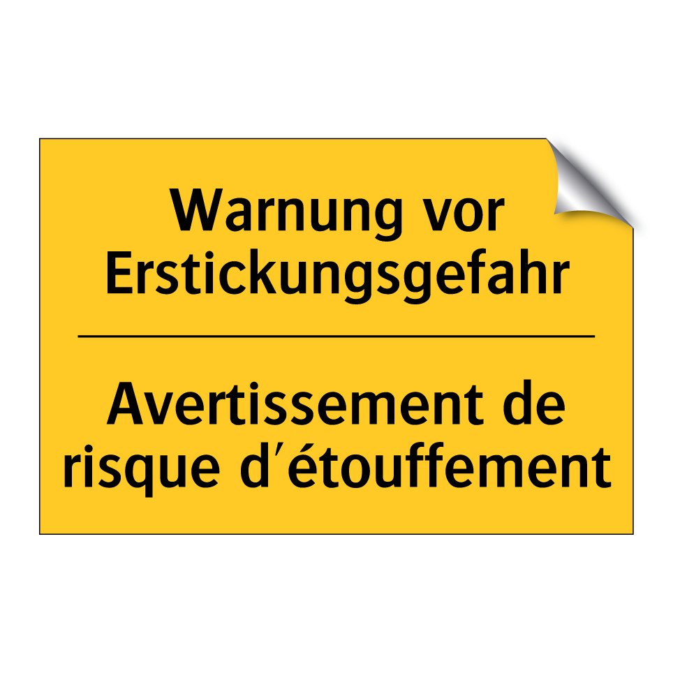 Warnung vor Erstickungsgefahr - Avertissement de risque d'étouffement /.../