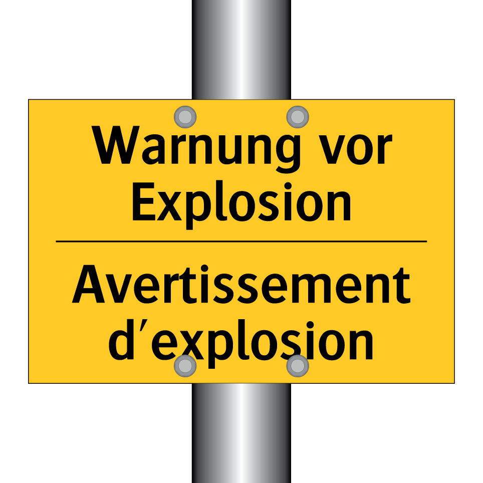 Warnung vor Explosion - Avertissement d'explosion