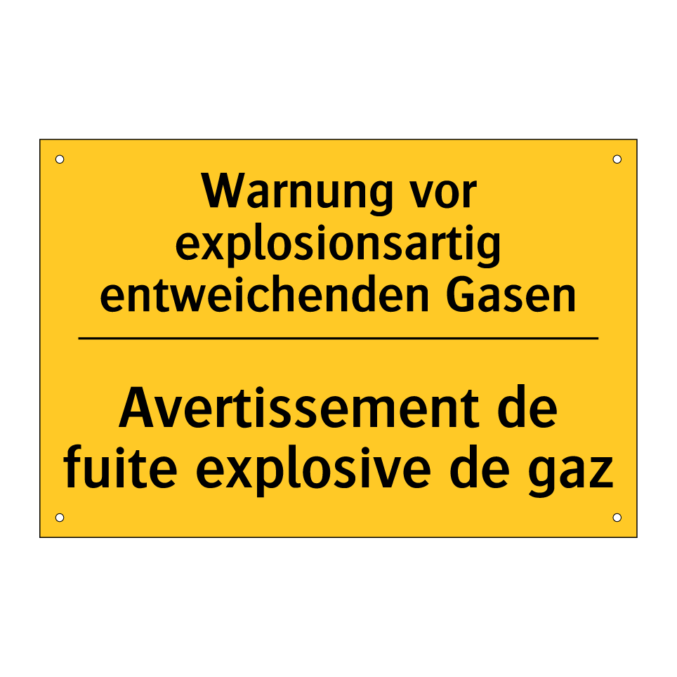 Warnung vor explosionsartig entweichenden  /.../ - Avertissement de fuite explosive  /.../