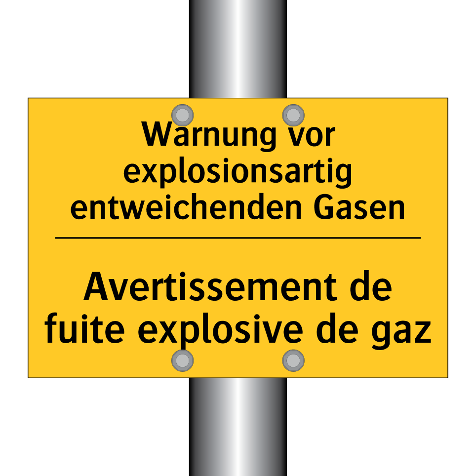Warnung vor explosionsartig entweichenden  /.../ - Avertissement de fuite explosive  /.../