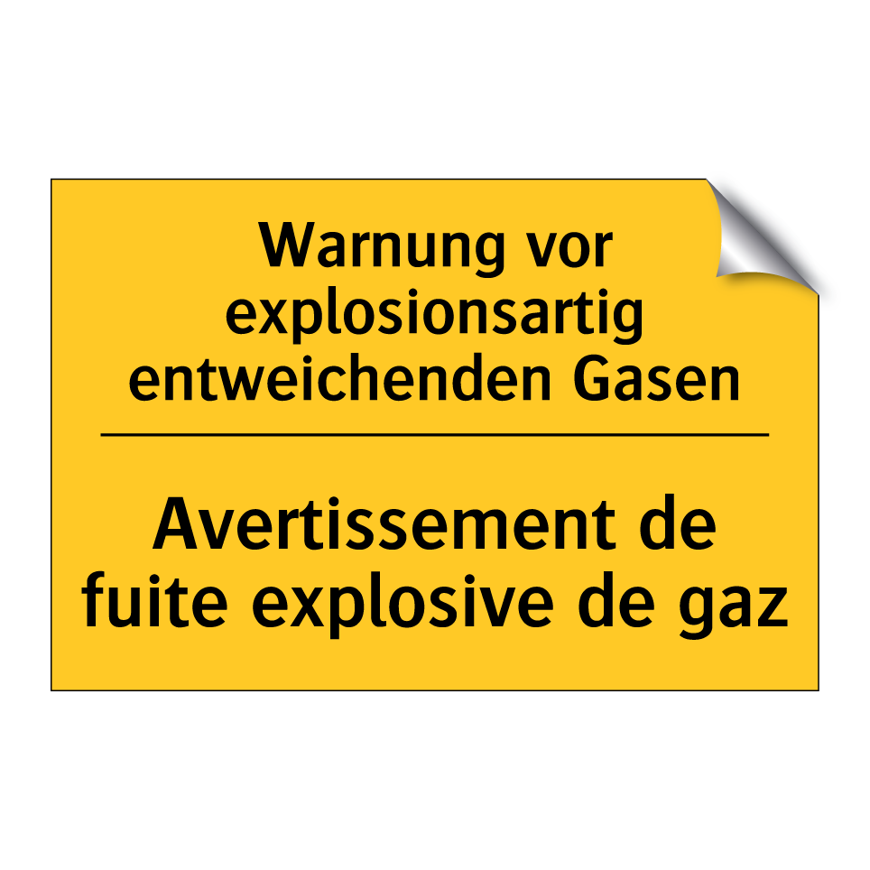 Warnung vor explosionsartig entweichenden  /.../ - Avertissement de fuite explosive  /.../