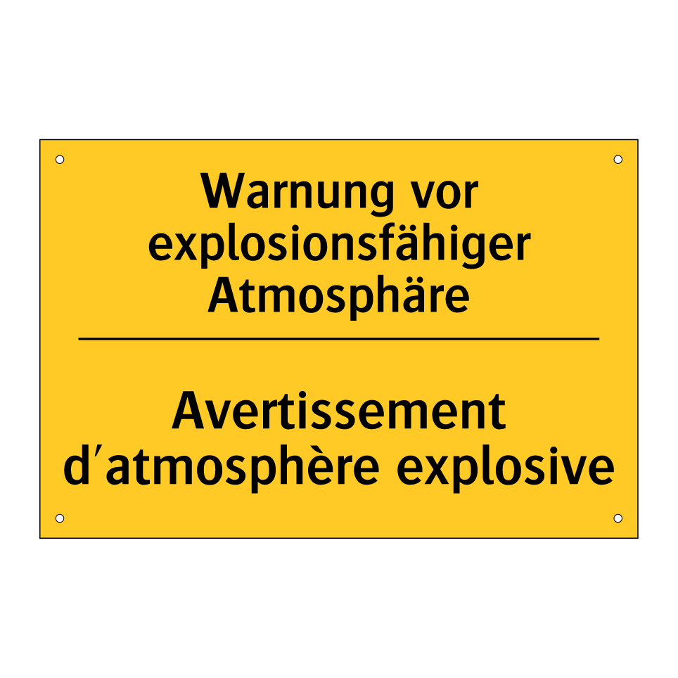 Warnung vor explosionsfähiger  /.../ - Avertissement d'atmosphère explosive /.../