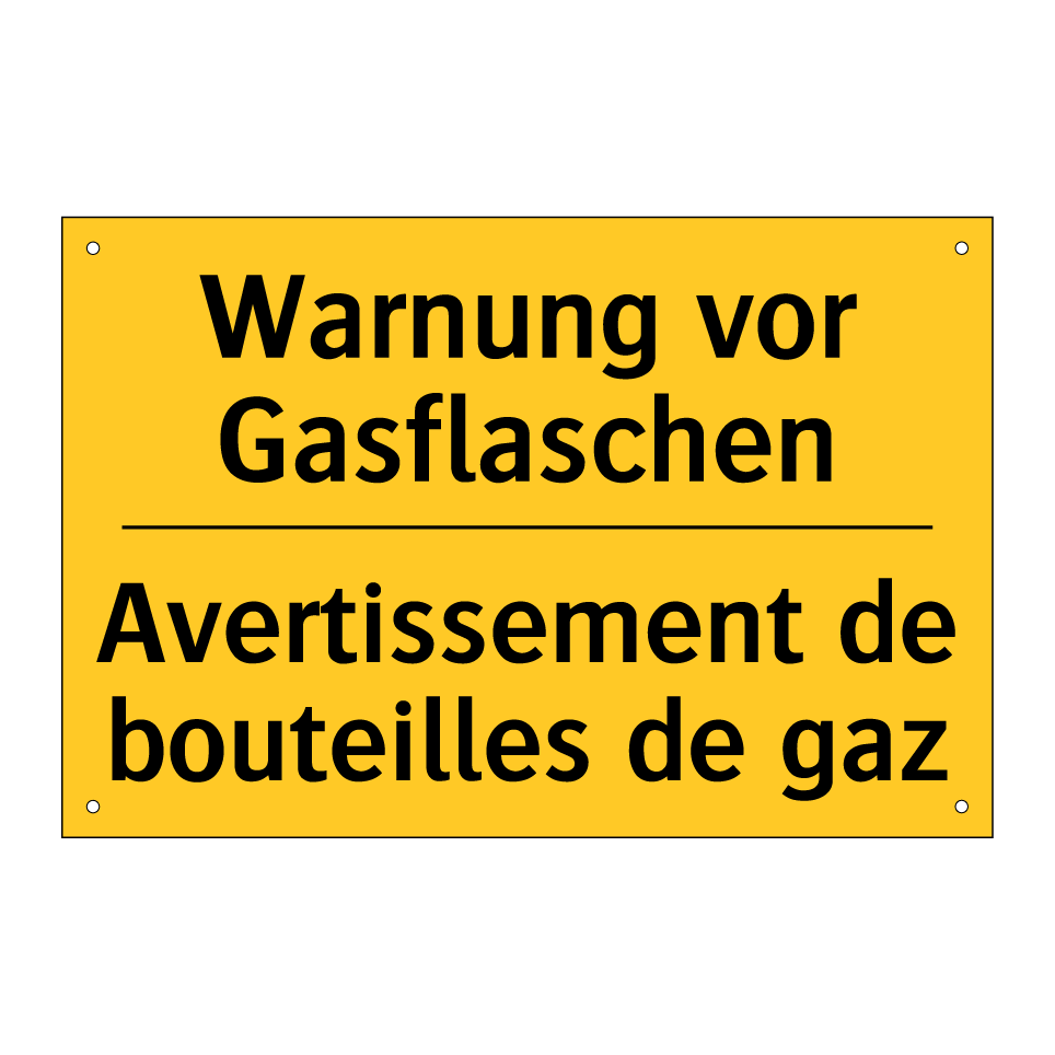 Warnung vor Gasflaschen - Avertissement de bouteilles de  /.../