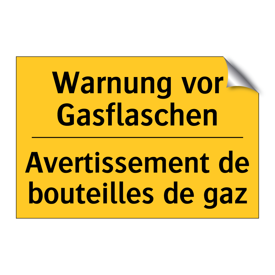 Warnung vor Gasflaschen - Avertissement de bouteilles de  /.../
