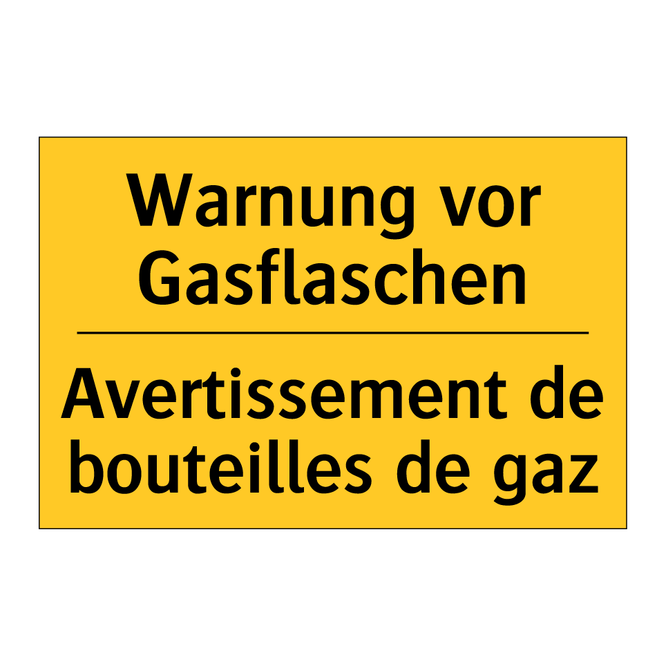 Warnung vor Gasflaschen - Avertissement de bouteilles de  /.../