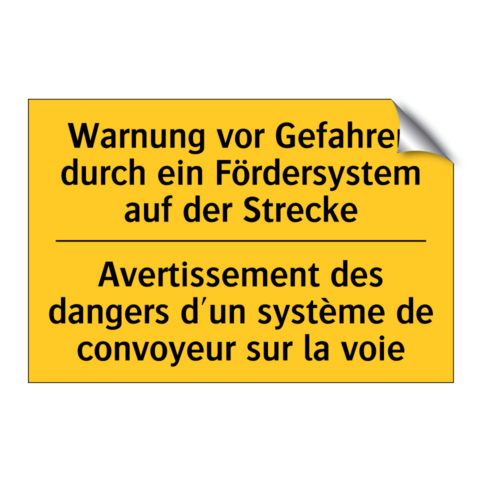 Warnung vor Gefahren durch ein  /.../ - Avertissement des dangers d'un  /.../