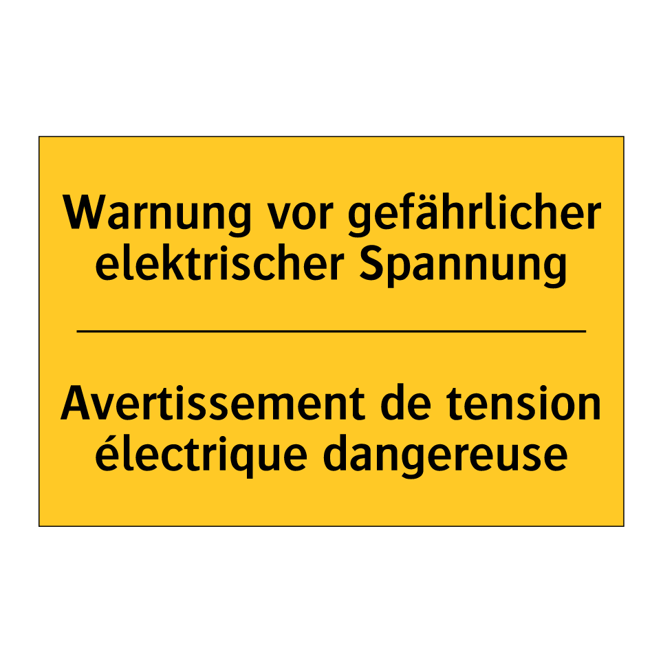 Warnung vor gefährlicher elektrischer  /.../ - Avertissement de tension électrique  /.../