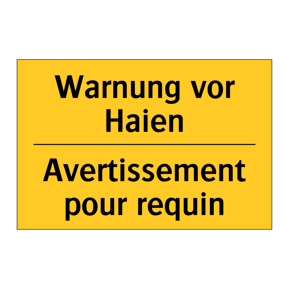 Warnung vor Haien - Avertissement pour requin