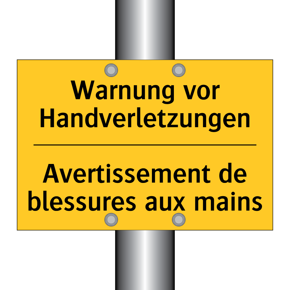 Warnung vor Handverletzungen - Avertissement de blessures aux  /.../