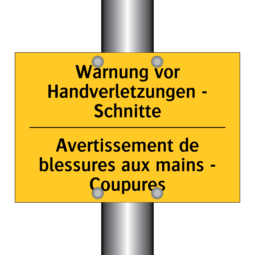 Warnung vor Handverletzungen -  /.../ - Avertissement de blessures aux  /.../
