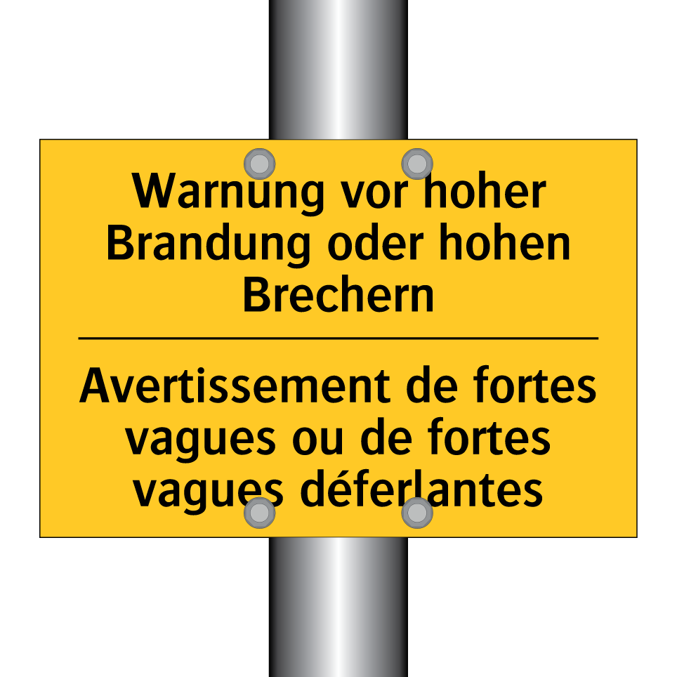 Warnung vor hoher Brandung oder  /.../ - Avertissement de fortes vagues  /.../
